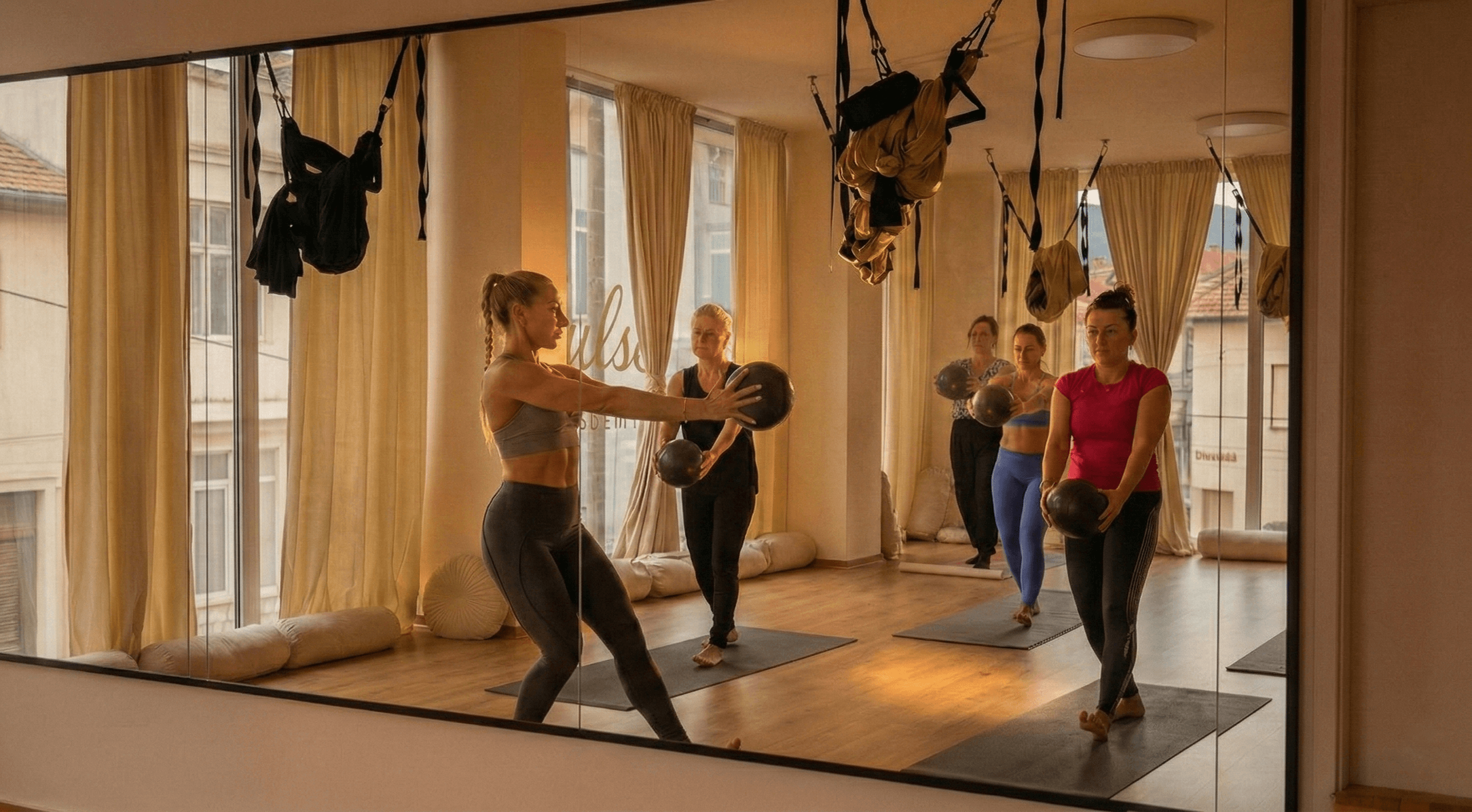 Сесия с водене от инструктор, показваща прогресия